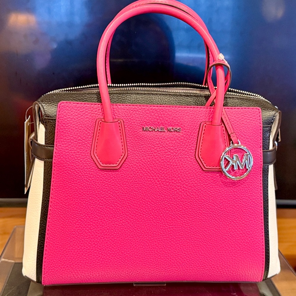 Michael Kors Dragonfruit Black & White Satchel